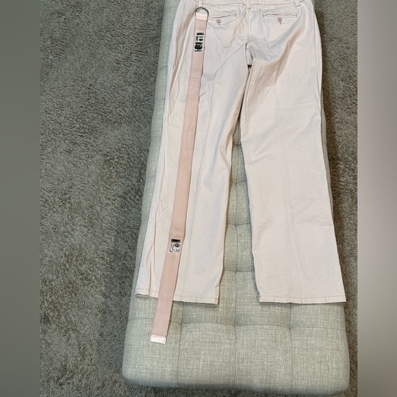 Women’s Apt. 9 Tomboy Chino Pants with Bling Belt - Pale Pink, Size 12, EUC - Picture 7 of 8